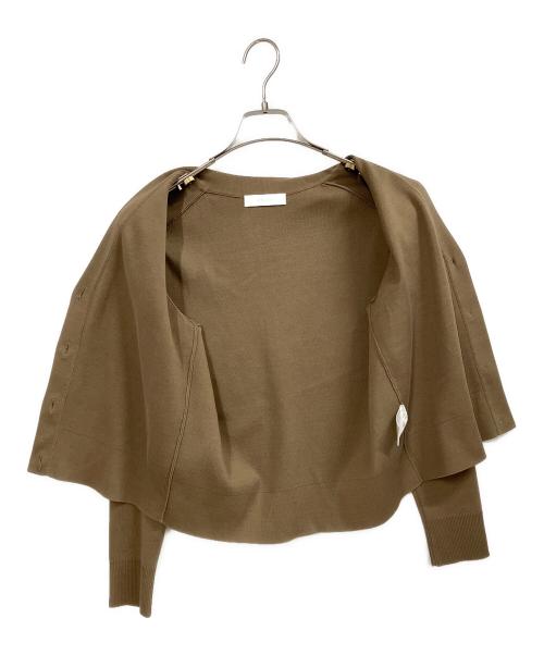 ebure（エブール）EBURE (エブール) Silk Cotton Knit Cardigan ブラウン サイズ:表記無しの古着・服飾アイテム