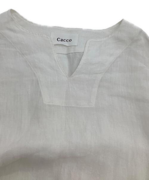 Cacco（カッコ）Cacco (カッコ) リネンドレス　ほぼ日 アイボリー サイズ:Tの古着・服飾アイテム