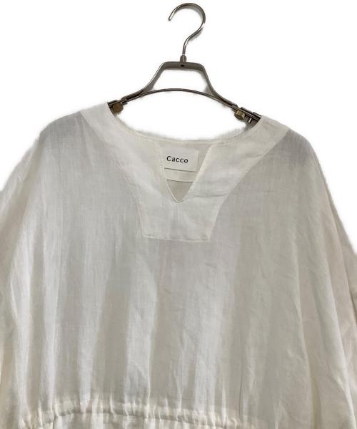 Cacco（カッコ）Cacco (カッコ) リネンドレス　ほぼ日 アイボリー サイズ:Tの古着・服飾アイテム
