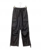 WITH OR WITHOUTウィズオアウィザウト）の古着「Cargo Silk Pants」｜ブラック