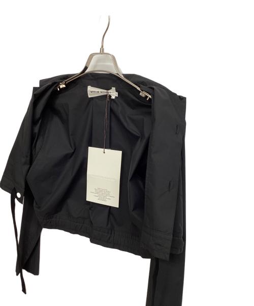 WITH OR WITHOUT（ウィズオアウィザウト）WITH OR WITHOUT (ウィズオアウィザウト) Cropped Silk Shirt ブラック サイズ:1 未使用品の古着・服飾アイテム