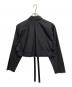 WITH OR WITHOUT (ウィズオアウィザウト) Cropped Silk Shirt ブラック サイズ:1 未使用品：7000円