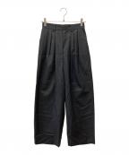 Plageプラージュ）の古着「PIN STRIPE 3 TUCK パンツ」｜グレー