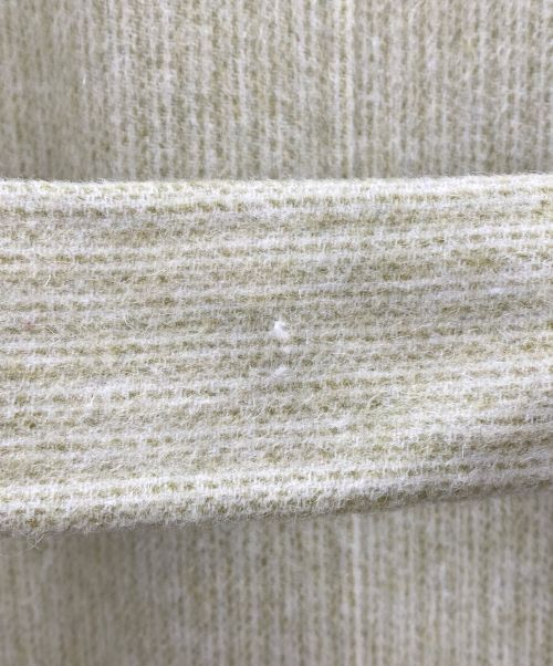 LE CIEL BLEU（ルシェルブルー）LE CIEL BLEU (ルシェルブルー) Big Collar Belted Maxi Coat（ビッグカラー ベルテッド マキシ コート） 黄緑 サイズ:36の古着・服飾アイテム