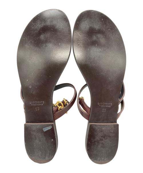 LAOCOONTE（ラオコンテ）LAOCOONTE (ラオコンテ) チェーンフラットサンダル ブラウン サイズ:39の古着・服飾アイテム