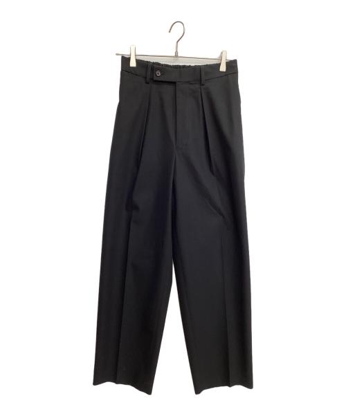 MARKAWARE（マーカウェア）MARKAWARE (マーカウェア) FLAT FRONT TROUSERS ブラック サイズ:SIZE2の古着・服飾アイテム