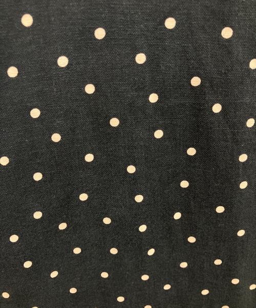 かぐれ（カグレ）かぐれ (カグレ) リネンノースリーブドットワンピース ブラック サイズ:Freeの古着・服飾アイテム