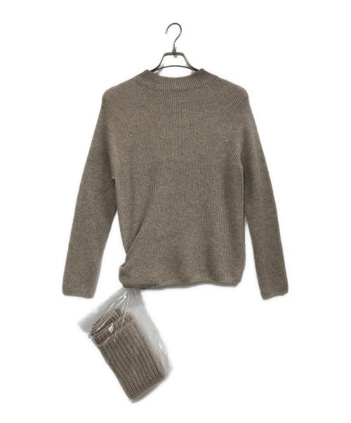 Noble（ノーブル）Noble (ノーブル) アームウォーマー付きニット ベージュ サイズ:FREEの古着・服飾アイテム