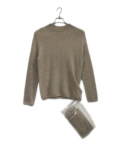 Noble（ノーブル）Noble (ノーブル) アームウォーマー付きニット ベージュ サイズ:FREEの古着・服飾アイテム