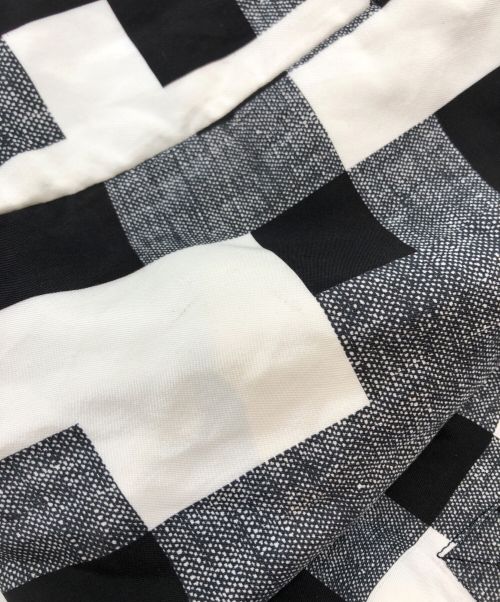 NEIL BARRETT（ニールバレット）NEIL BARRETT (ニールバレット) チェック ノーカラー中綿ジャケット ブラック×ホワイト サイズ:Sの古着・服飾アイテム