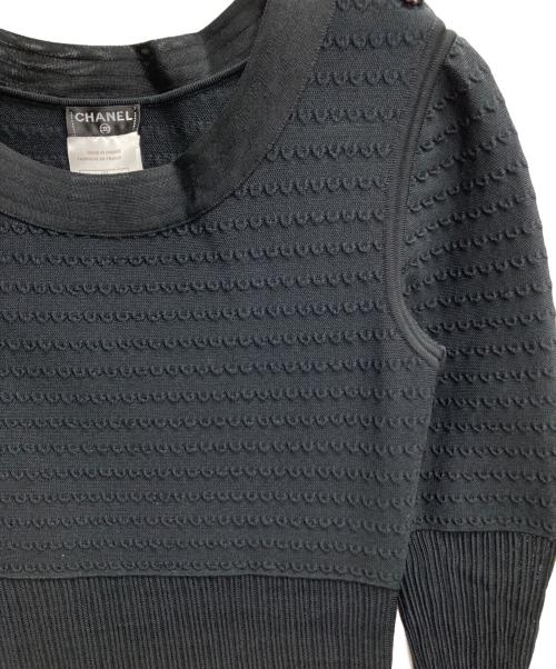 CHANEL（シャネル）CHANEL (シャネル) ニットワンピース ブラック サイズ:34の古着・服飾アイテム