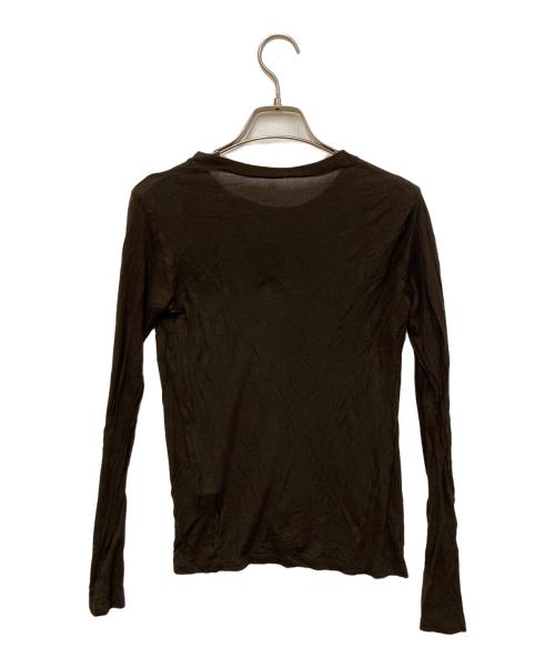 BASERANGE（ベースレンジ）BASERANGE (ベースレンジ) ロングスリーブカットソー ブラウン サイズ:Sの古着・服飾アイテム