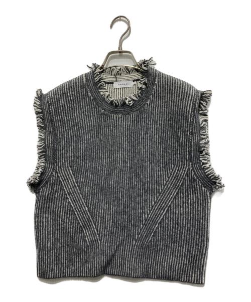 ANNUAL（アニュアル）ANNUAL (アニュアル) Fringe Vest/フリンジ ベスト グレー サイズ:Freeの古着・服飾アイテム