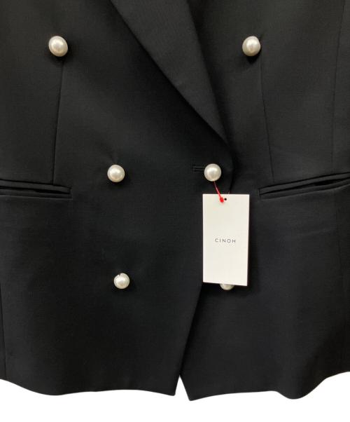 CINOH（チノ）CINOH (チノ) OBLIQUE W JACKET ブラック サイズ:38の古着・服飾アイテム