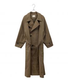 MIESROHE（ミースロエ）の古着「ドルマンステンカラーチェックコート」｜ブラウン