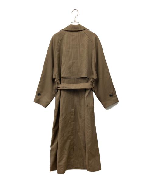 MIESROHE（ミースロエ）MIESROHE (ミースロエ) ドルマンステンカラーチェックコート ブラウン サイズ:1の古着・服飾アイテム