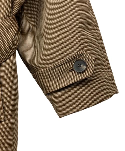 MIESROHE（ミースロエ）MIESROHE (ミースロエ) ドルマンステンカラーチェックコート ブラウン サイズ:1の古着・服飾アイテム