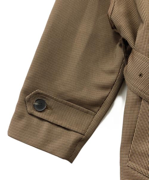 MIESROHE（ミースロエ）MIESROHE (ミースロエ) ドルマンステンカラーチェックコート ブラウン サイズ:1の古着・服飾アイテム