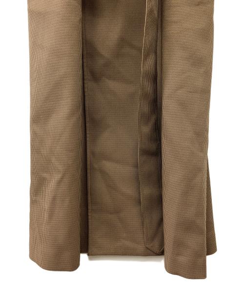 MIESROHE（ミースロエ）MIESROHE (ミースロエ) ドルマンステンカラーチェックコート ブラウン サイズ:1の古着・服飾アイテム