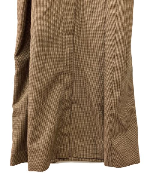 MIESROHE（ミースロエ）MIESROHE (ミースロエ) ドルマンステンカラーチェックコート ブラウン サイズ:1の古着・服飾アイテム