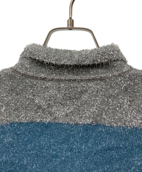 U by SPICK&SPAN（ユー バイ スピック＆スパン）U by Spick&Span (ユー バイ スピック＆スパン) ラメボーダーニットプルオーバー ブルー サイズ:Fの古着・服飾アイテム