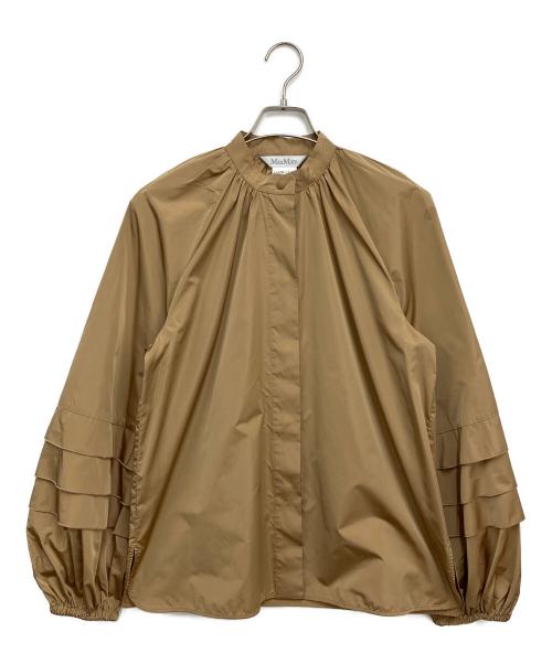 MaxMara（マックスマーラ）MaxMara (マックスマーラ) バルーンスリーブブラウス ブラウン サイズ:42の古着・服飾アイテム