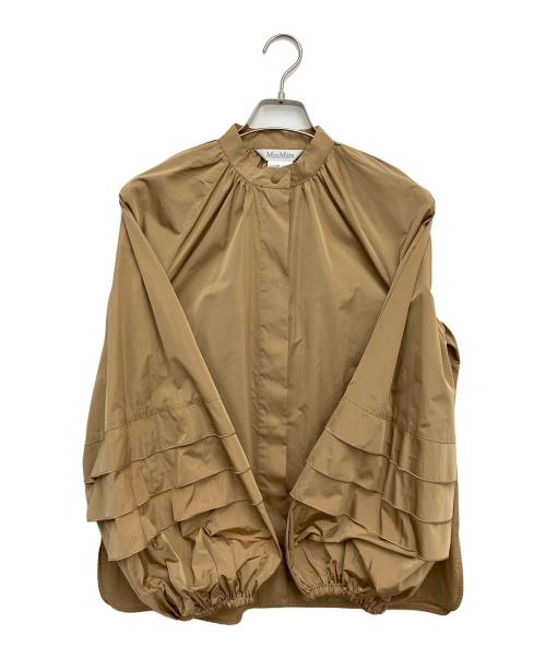 MaxMara（マックスマーラ）MaxMara (マックスマーラ) バルーンスリーブブラウス ブラウン サイズ:42の古着・服飾アイテム