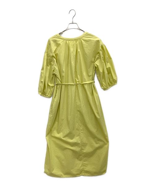 自由区（ジユウク）自由区 (ジユウク) タイプライターピースダイ ワンピース 黄緑 サイズ:SIZE38の古着・服飾アイテム