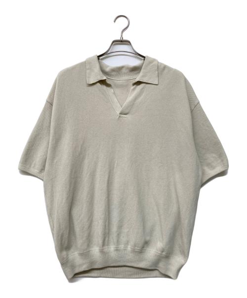 crepuscule（クレプスキュール）crepuscule (クレプスキュール) Light Moss Stitch Polo ベージュ サイズ:2の古着・服飾アイテム