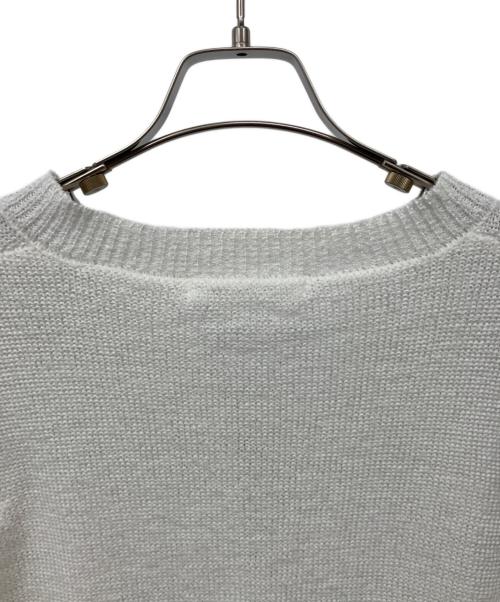 LOUNIE（ルーニー）LOUNIE (ルーニー) フリンジポケットニットカーディガン ホワイト サイズ:Freeの古着・服飾アイテム