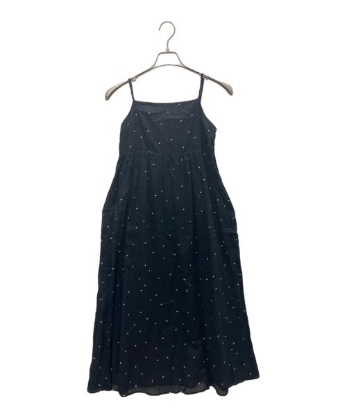 stola.（ストラ）stola. (ストラ) ドット刺繍キャミワンピース ブラック サイズ:SIZE36の古着・服飾アイテム