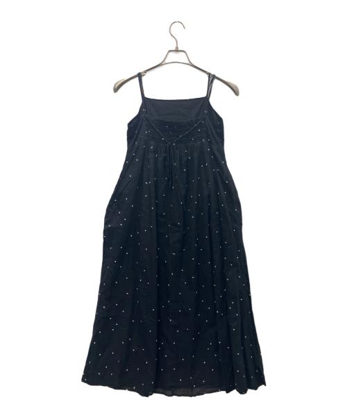 stola.（ストラ）stola. (ストラ) ドット刺繍キャミワンピース ブラック サイズ:SIZE36の古着・服飾アイテム