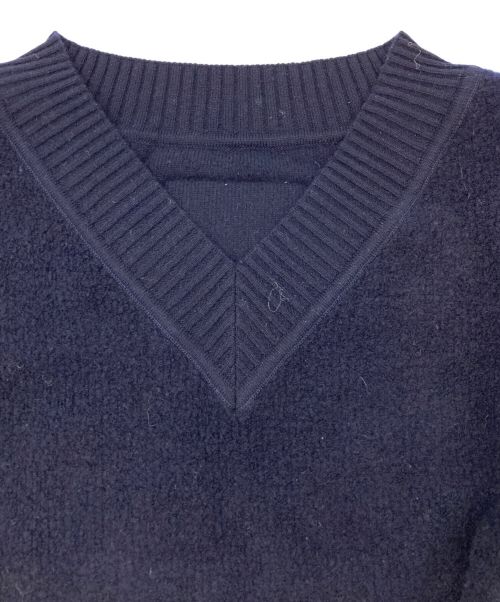 ELE STOLYOF（エレ ストリオフ）ELE STOLYOF (エレ ストリオフ) Wool pile Reversible Knit Pullover ネイビー サイズ:サイズ38の古着・服飾アイテム