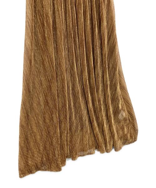 Ameri（アメリ）Ameri (アメリ) メディスモッキングラメドレス ブラウン サイズ:SIZE Mの古着・服飾アイテム