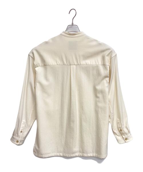 CABAN（キャバン）CABaN (キャバン) ウールギャバジン ビッグシャツ ホワイト サイズ:Lの古着・服飾アイテム