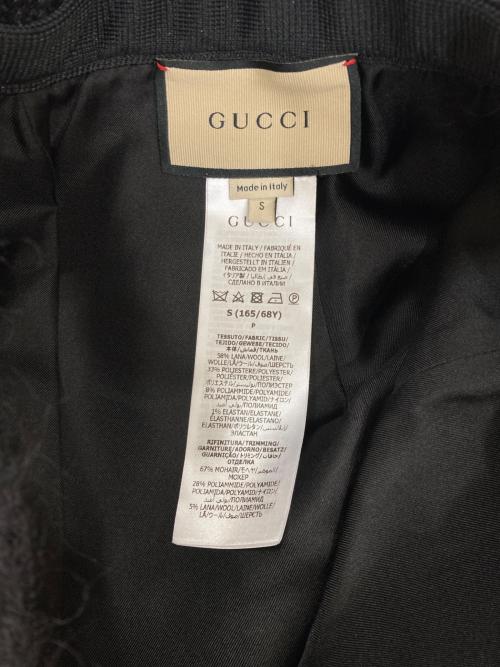 GUCCI（グッチ）GUCCI (グッチ) モヘアウールスカート ブラック×ホワイト サイズ:Sの古着・服飾アイテム