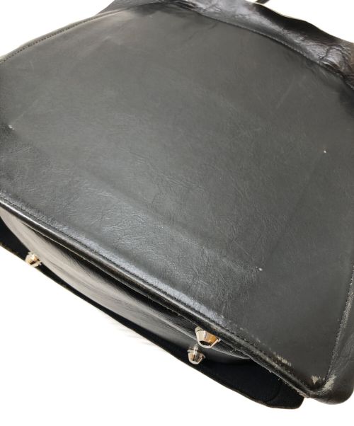 LIMI feu（リミフゥ）LIMI feu (リミフゥ) レザーハンドバッグ ブラックの古着・服飾アイテム