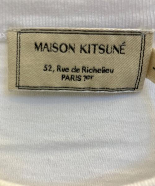 maison kitsune（メゾンキツネ）maison kitsune (メゾンキツネ) TEE-SHIRT LOVEBIRDS ホワイト サイズ:Ｌ 未使用品の古着・服飾アイテム