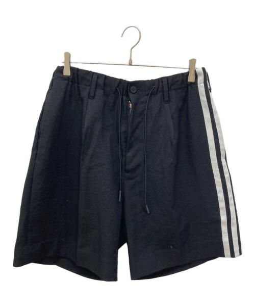 Y-3（ワイスリー）Y-3 (ワイスリー) 3ストライプ ワイドショーツ ブラック×ホワイト サイズ:Sの古着・服飾アイテム