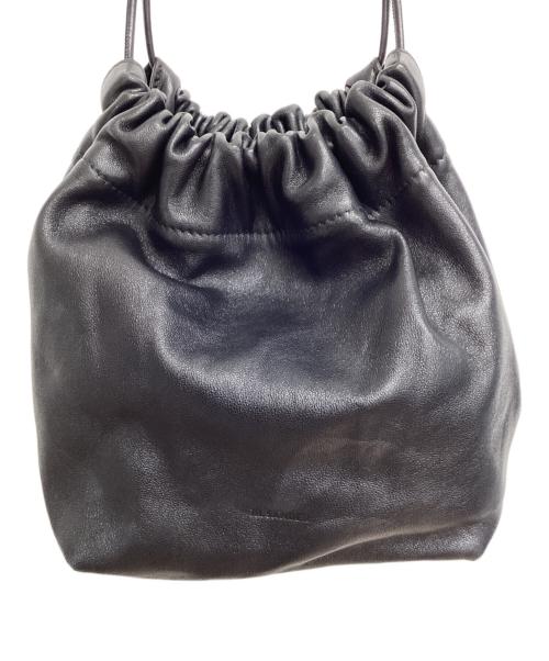 JIL SANDER（ジルサンダー）JIL SANDER (ジルサンダー) ドローストリングバッグ ブラックの古着・服飾アイテム