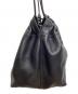 中古・古着 JIL SANDER (ジルサンダー) ドローストリングバッグ ブラック：25000円