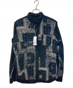 SOPHNET.ソフネット）の古着「PATCH WORK B.D SHIRT」｜ブラック