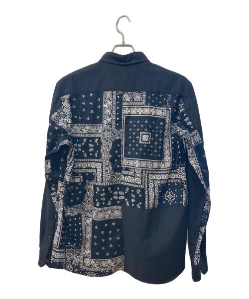 SOPHNET.（ソフネット）SOPHNET. (ソフネット) PATCH WORK B.D SHIRT ブラック サイズ:Lの古着・服飾アイテム