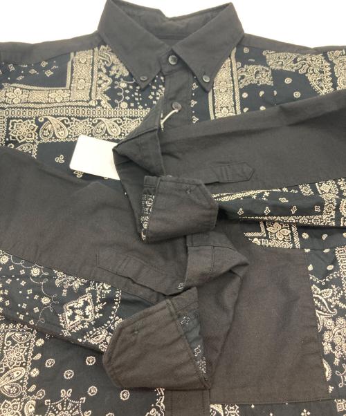 SOPHNET.（ソフネット）SOPHNET. (ソフネット) PATCH WORK B.D SHIRT ブラック サイズ:Lの古着・服飾アイテム