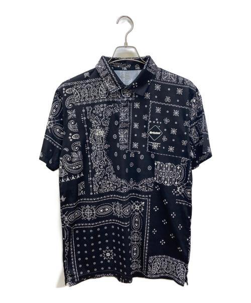New Era（ニューエラ）New Era (ニューエラ) F.C.R.B. (エフシーレアルブリストル) BANDANA POLO SHIRT ブラック サイズ:Lの古着・服飾アイテム