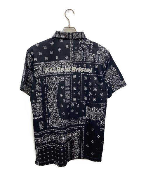 New Era（ニューエラ）New Era (ニューエラ) F.C.R.B. (エフシーレアルブリストル) BANDANA POLO SHIRT ブラック サイズ:Lの古着・服飾アイテム