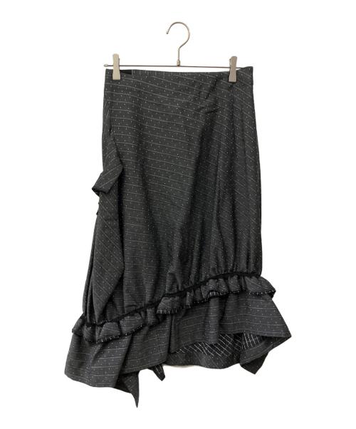 tricot COMME des GARCONS（トリココムデギャルソン）tricot COMME des GARCONS (トリココムデギャルソン) フリルスカート グレー サイズ:Sの古着・服飾アイテム
