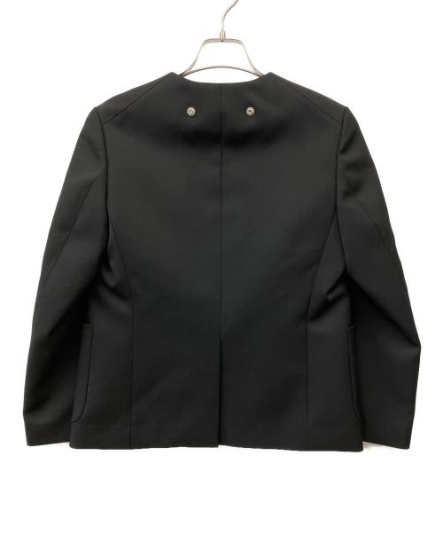 tricot COMME des GARCONS（トリココムデギャルソン）tricot COMME des GARCONS (トリココムデギャルソン) ラッフルカラーウールギャバジンジャケット ブラック サイズ:M　の古着・服飾アイテム