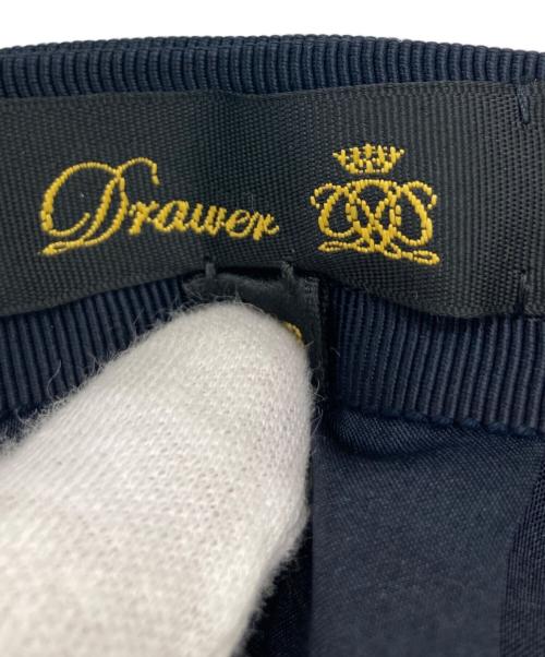 DRAWER（ドゥロワー）DRAWER (ドゥロワー) シルクコットンギャザースカート ネイビー サイズ:36の古着・服飾アイテム