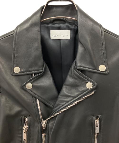 upper hights（アッパーハイツ）upper hights (アッパーハイツ) ダブルライダースジャケット ブラック サイズ:１の古着・服飾アイテム